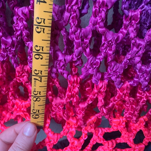 Women’s Crochet Rainbow Maxi Women’s Corseted Back Swimsuit Cover-up Dress XXL - Picture 3 of 6